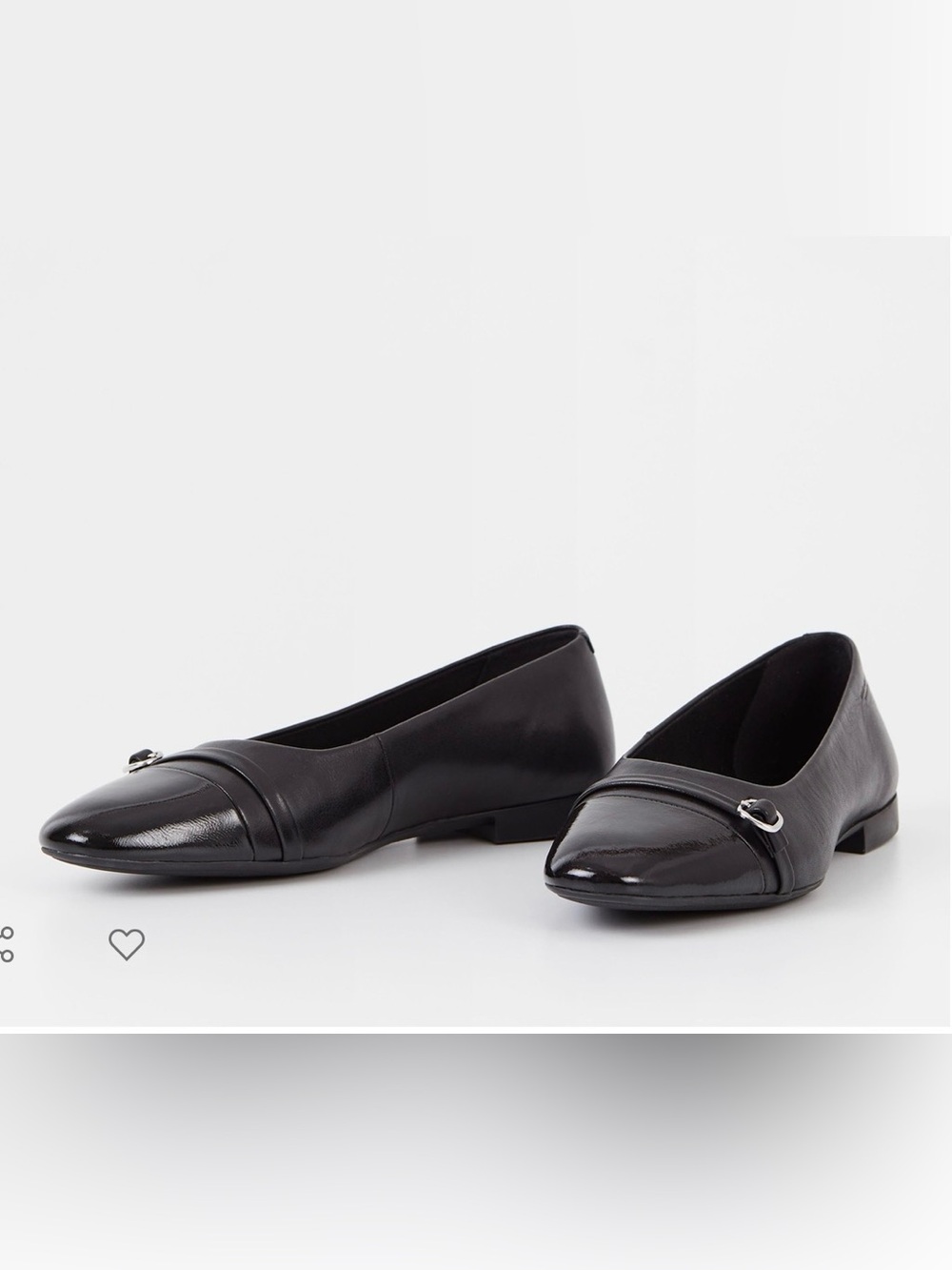 Vagabond Black Leather Flat